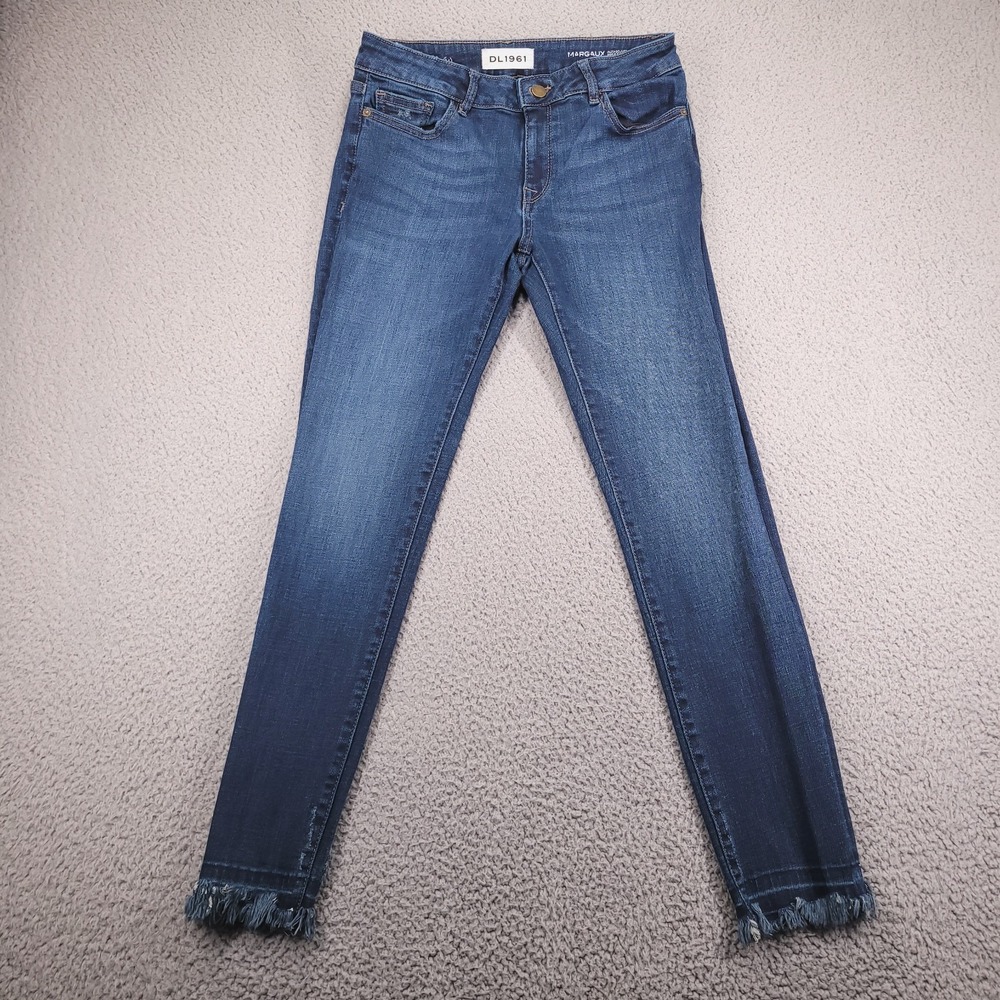 DL1961 Jeans Womens Size 28 Margaux Instasculpt Ankle Skinny Frayed Hem Harlow
